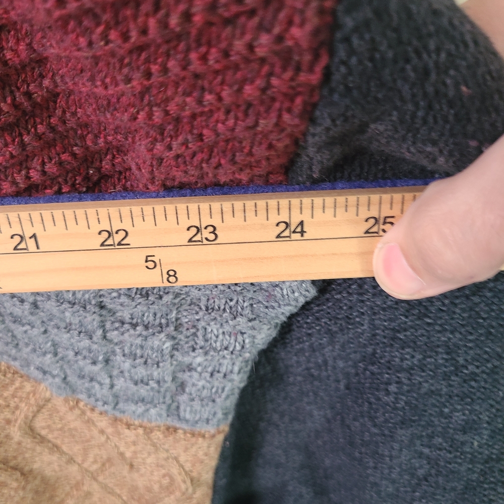 Colorblock Patchwork Sweater - image 5